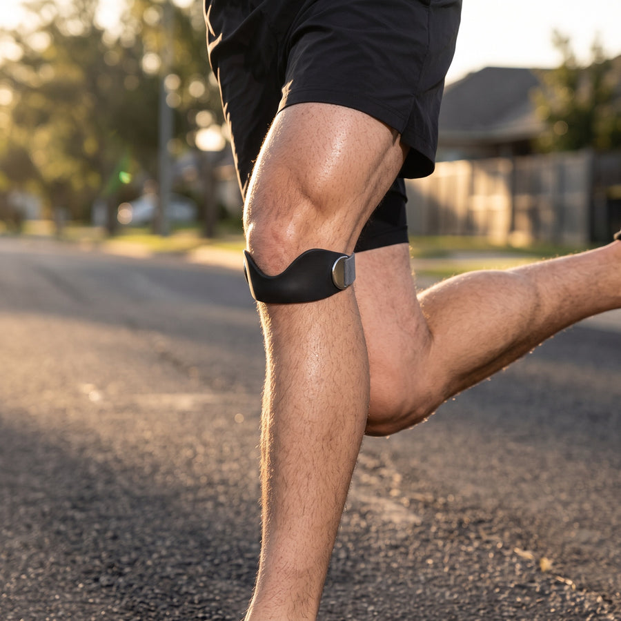 Knee Support Strap (2-Pack) worn below the kneecap