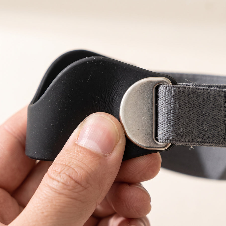 Silicone pad and metal buckle of the Knee Support Strap (2-Pack)
